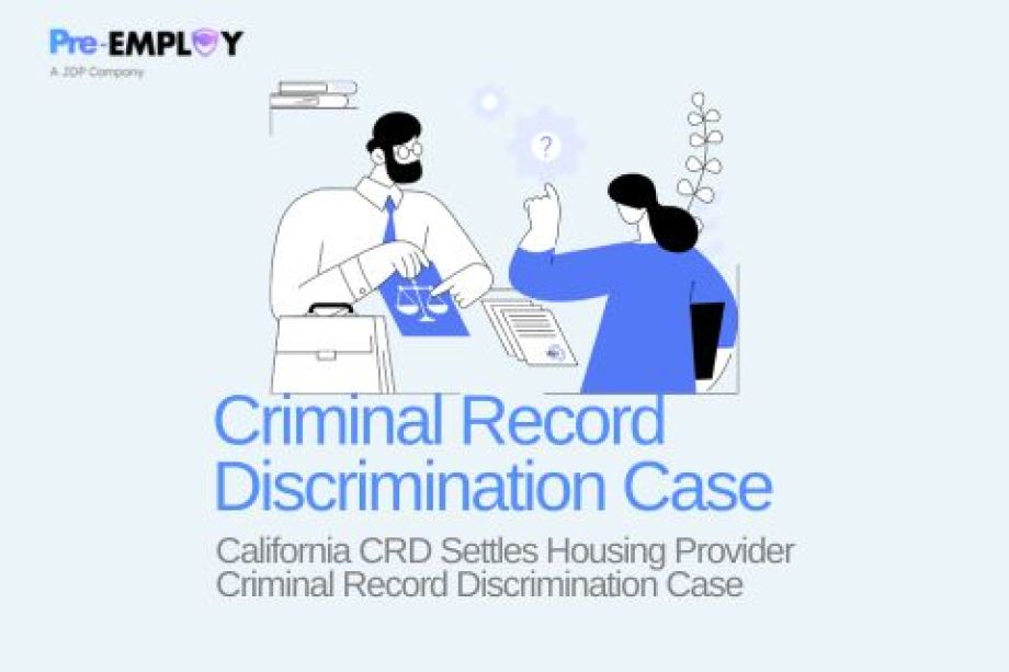 California CRD Settles Housing Provider Criminal Record Discrimination Case